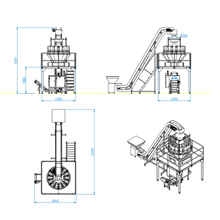 Maszyna doypack DOY-250 (Premade Pouch)-wymiar2
